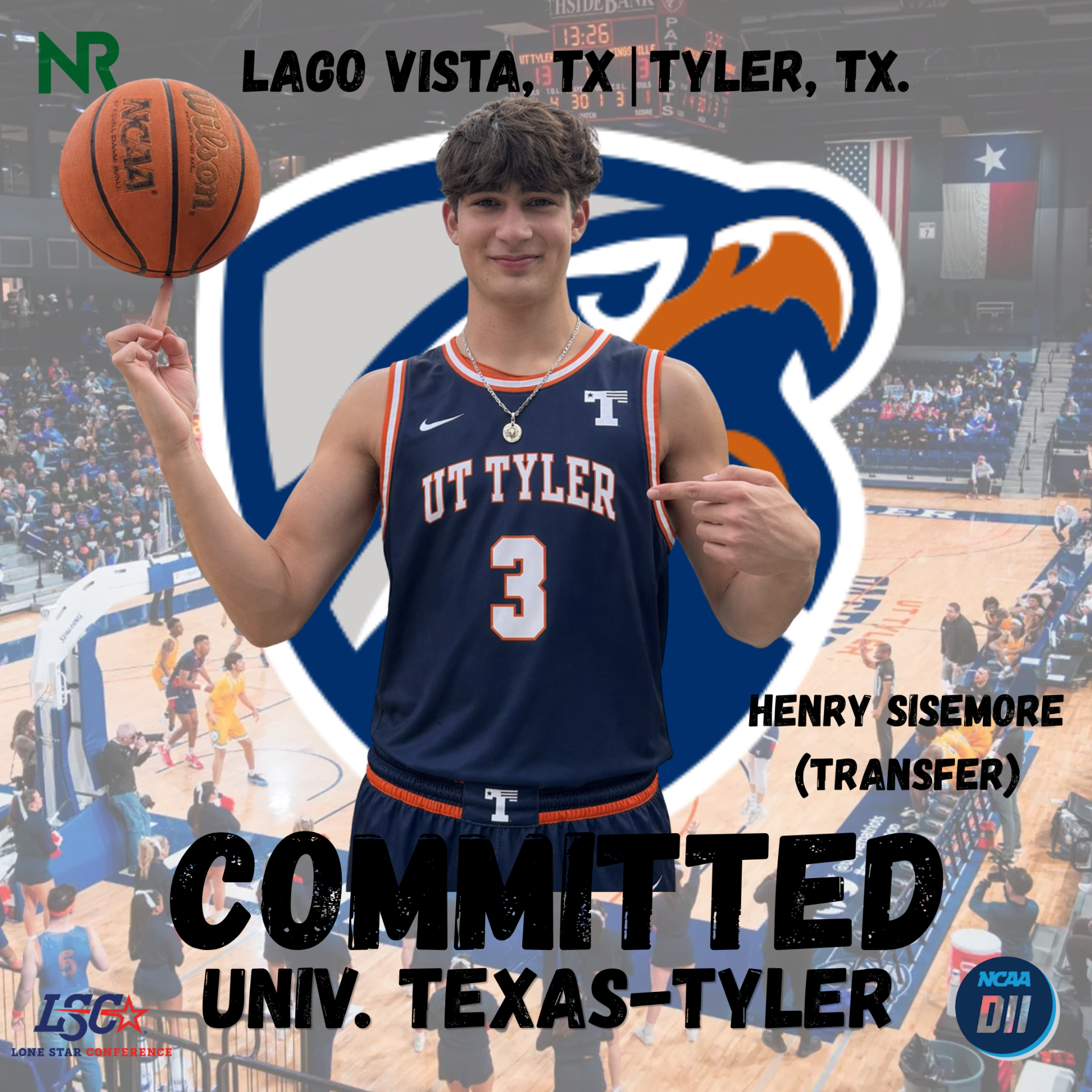 Henry Sisemore – Univ. Texas-Tyler (NCAA D2)