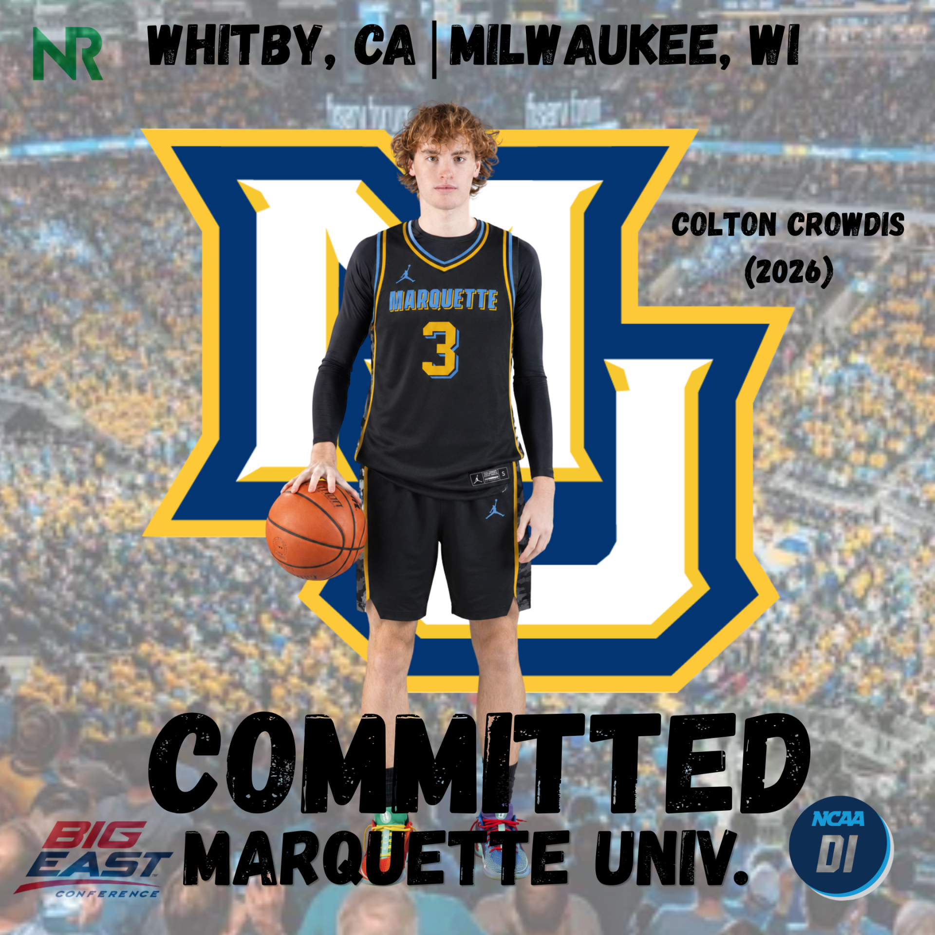 Colton Crowdis – Marquette University (NCAA D1)